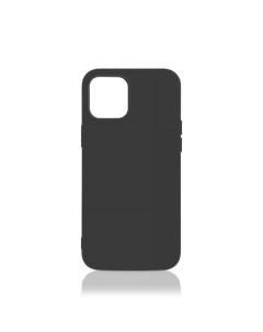 Чехол для iPhone 12 mini черный силикон с микрофиброй Df