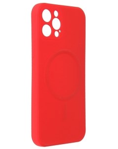 Чехол для iPhone 12 Pro MagSafe красный силикон с м ф Df