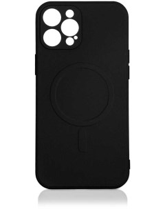 Чехол для iPhone 12 Pro MagSafe чер силикон с м фиброй Df