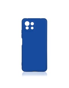 Чехол для Xiaomi Mi 11 Lite син силикон с микрофиброй Df