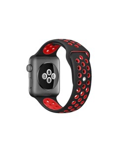 Ремешок iSportband 02 для Apple Watch Series 3 4 5 черный красный Df