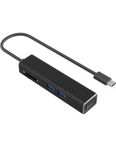 Адаптер USB Type C HDMI M F 0 12м Black Red line