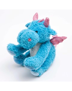 Мягкая игрушка Дракон 21 см голубой Nobrand