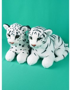 Мягкие реалистичные игрушки АКИМБО КИТ 2шт Тигр Леопард 35 см Мэри море
