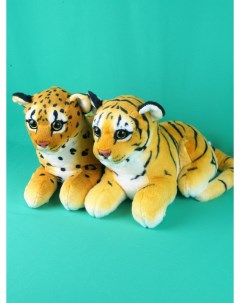 Мягкие реалистичные игрушки АКИМБО КИТ 2 шт Тигр Леопард 35 см Мэри море