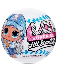 Кукла All Star Lucky Stars Sports 1 серия Baseball Sparkly синий 570370 L.o.l. surprise!