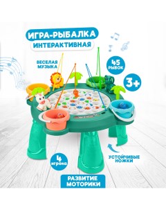 Интерактивная развивающая детская настольная игра Kids рыбалка с музыкой HW99307 Solmax
