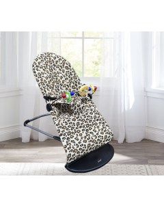 Шезлонг для новорожденных леопардовый Кресло качалка дуга с игрушками Joyoy