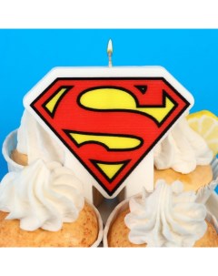 Свеча в торт С Днем Рождения Супер герой 9х8 см Nobrand