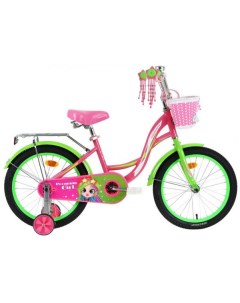 Велосипед детский Premium 18 розовый зеленый Graffiti