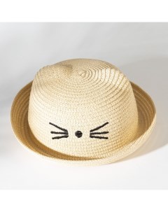 Шляпа для девочки Кошечка цв молочный р р 52 Minaku