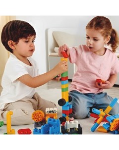 Конструктор детский Набор строительных блоков 128 элементов 760084_HP Polym