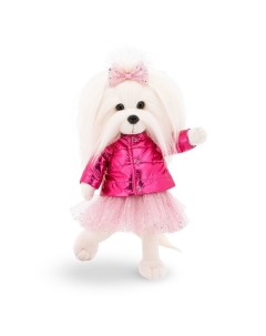 Мягкая игрушка Собачка Lucky Mimi Розовый пуховик на каркасе LD5 069 Orange toys
