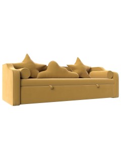 Детский диван кровать Рико Желтый микровельвет Лига диванов