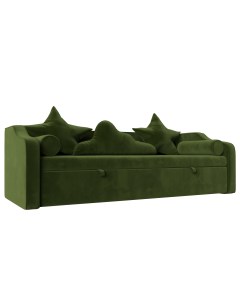 Детский диван кровать Рико Зеленый микровельвет Лига диванов