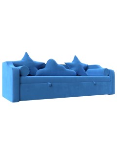Детский диван кровать Рико Голубой велюр Лига диванов
