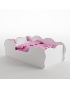 Кровать детская от 3 лет SkyDream Белая розовая Малика