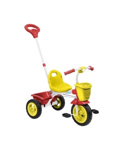 Детский велосипед kids ВДН2 со съемной родительской ручкой желтый красныЙ Nika