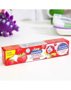 Детская зубная паста Thailand Kodomo с ароматом клубники 40 г Lion