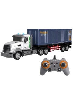 Радиоуправляемый грузовик тягач контейнеровоз с аккумулятором звук свет 61 см Msn toys