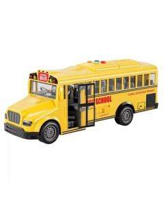 Школьный автобус музыкальный инерционный 28 см свет JS125 желтый Msn toys