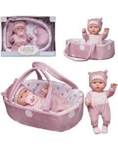 Пупс Junfa Baby So Funny 30 см в манеже переноске с одеяльцем Junfa toys