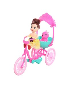 Кукла малышка Алина с велосипедом и питомцем Nobrand