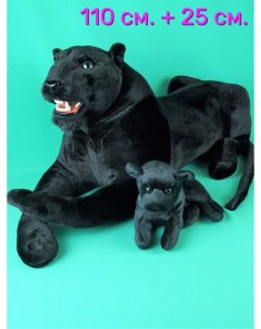 Мягкая игрушка АКИМБО КИТ 2 шт Черная пантера ребенок и мама Мэри море