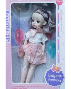 Кукла шарнирная в розовой юбке платье 30СМ Beautiful girl