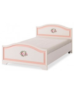 Кровать Алиса MKA 010 H белый крем с цветным рисунком и розовой патиной MBS_MKA 010_H Мебельсон