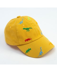 Кепка детская Динозавры цвет жёлтый р р 50 Minaku