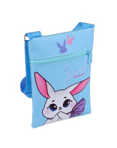 Набор для девочки Белый зайчик сумка и резинки для волос цвет голубой розовый Nazamok
