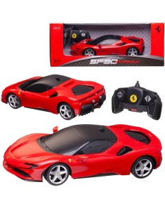Машина р у 1 18 Ferrari SF90 Stradale 2 4G цвет красный фары светятся 25 9 12 7 7 Rastar