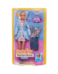 Игровой набор Кукла Lucy Доктор в халате с дополнительным комплектом одежды 29 см Defa