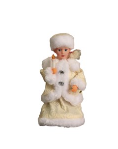 Кукла Снегурочка Пуговка ромбик 30 см бежевый 3555343 Зимнее волшебство