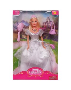 Кукла Lucy Принцесса в белом платье в наборе с игровыми предметами 29 см Defa