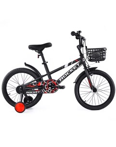 Велосипед детский двухколесный 110 125 см колеса 16 100 черный Rocket