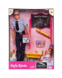 Игровой набор Кукла Defa Kevin Учитель в рубашке и ученица на уроке 30 см Abtoys (абтойс)