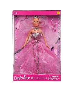 Кукла Defa Lucy Невеста принцесса в розовом платье в наборе с игровыми предметами 29 см Abtoys (абтойс)