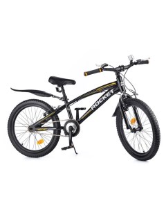 Велосипед детский 2 х колесный 20 2023 R0115 черный желтый Rocket