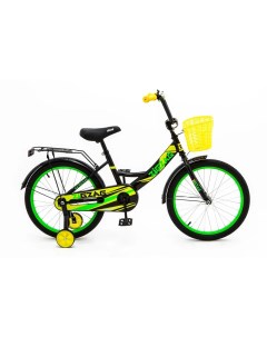 Велосипед детский двухколесный CLASSIC 20 черный желтый зеленый рост 115 140 см Zigzag
