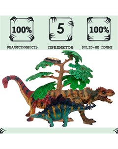 Набор динозавров стегозавр тираннозавр брахиозавр MM216 085 Masai mara