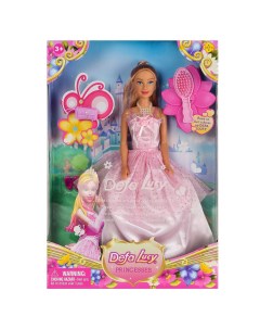 Кукла Lucy Очаровательная принцесса в розовом платье с игровыми предметами 29см Defa