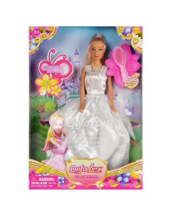 Кукла Lucy Очаровательная принцесса в белом платье с игровыми предметами 29см Defa