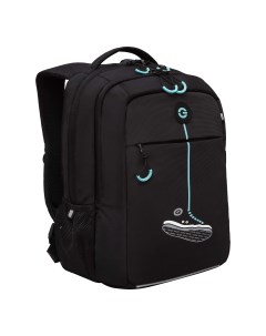 Рюкзак с карманом для ноутбука анатомический RB 456 6 4 черный небесный Grizzly