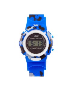 Часы наручные электронные камуфляж детские цвет синий d 4 см ремешок l 22 см Nobrand