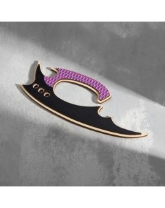 Холодное оружие игрушечное Кастет Ловкости деревянный фиолетовый 26 см Дарим красиво