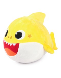 Музыкальная плюшевая игрушка ночник Baby Shark с маской 19х20х20 см желтый 61109 Wowwee