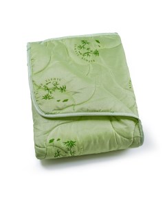 Одеяло детское Бамбуковое волокно 110х140 полиэстер ПЭ 300 г м2 зеленый Эколан