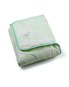 Одеяло детское Бамбуковое волокно 110х140 тик ПЭ 300 г м2 зеленый Эколан